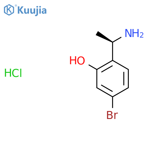 2-(1R)-1-aminoethyl-5-bromophenol hydrochloride structure