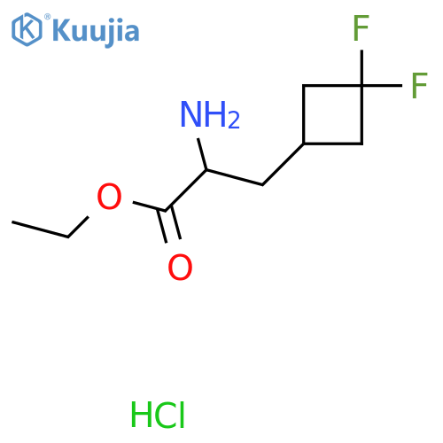 Ethyl 2-amino-3-(3,3-difluorocyclobutyl)propanoate hydrochloride structure