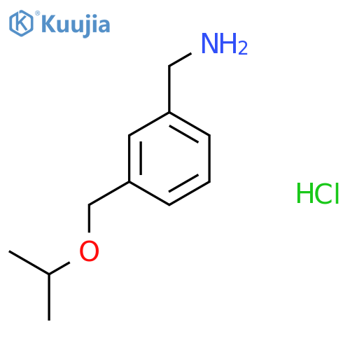 1-{3-[(Propan-2-yloxy)methyl]phenyl}methanamine hydrochloride structure