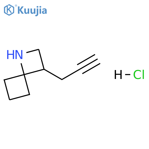 1-Azaspiro[3.3]heptane, 3-(2-propyn-1-yl)-, hydrochloride (1:1) structure