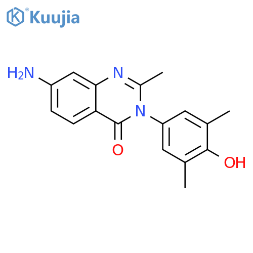4(3H)-Quinazolinone,7-amino-3-(4-hydroxy-3,5-dimethylphenyl)-2-methyl- structure