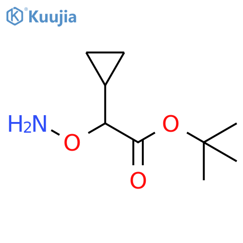 Cyclopropaneacetic acid, α-(aminooxy)-, 1,1-dimethylethyl ester structure