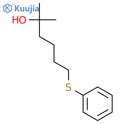 2-Hexanol, 2-methyl-6-(phenylthio)- structure