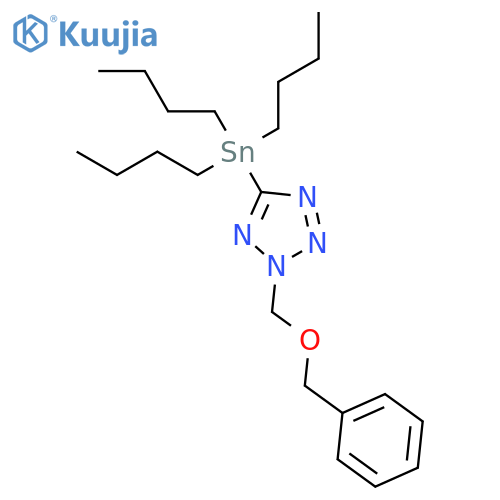 2H-Tetrazole, 2-[(phenylmethoxy)methyl]-5-(tributylstannyl)- structure
