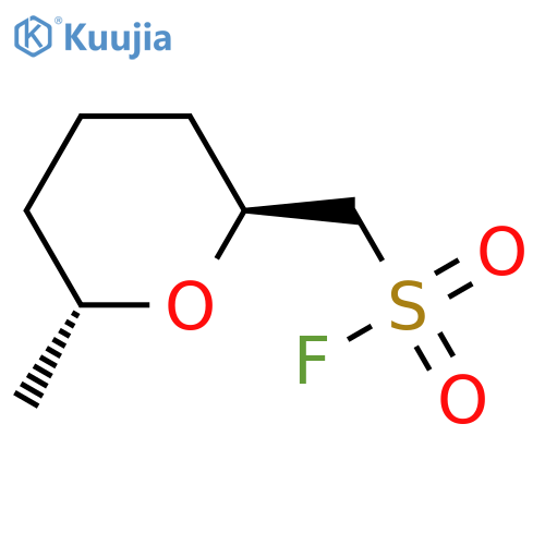 rac-(2R,6S)-6-methyloxan-2-ylmethanesulfonyl fluoride structure