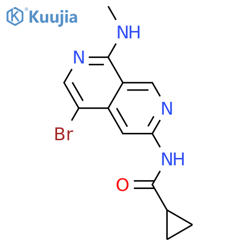 Cyclopropanecarboxylic acid (5-bromo-8-methylamino-[2,7]naphthyridin-3-yl)-amide structure