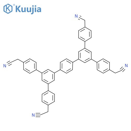 2,2',2'',2'''-(1,4-Phenylenebis([1,1':3',1''-terphenyl]-5',4,4''-triyl))tetraacetonitrile structure