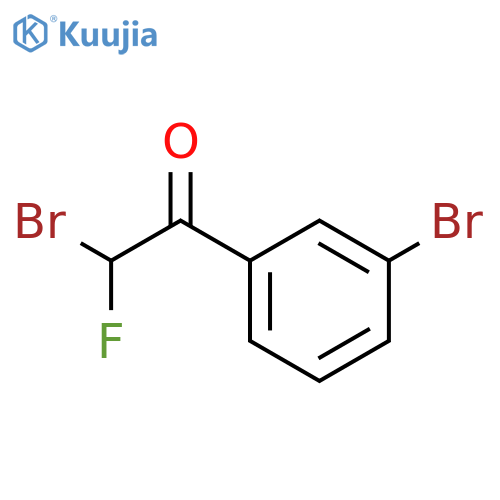 2-Bromo-1-(3-bromophenyl)-2-fluoroethanone structure