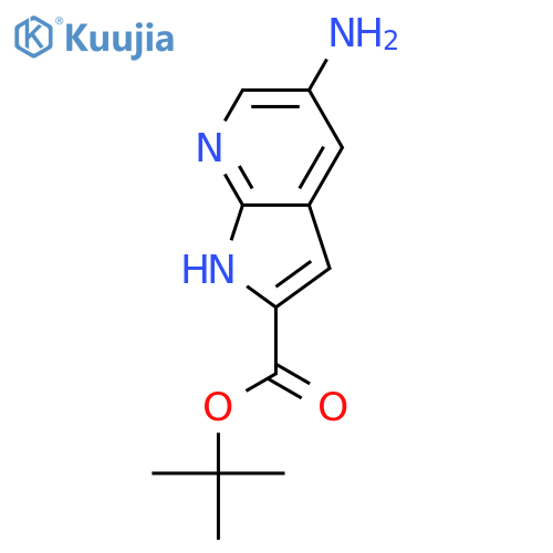 tert-butyl 5-amino-1H-pyrrolo2,3-bpyridine-2-carboxylate structure