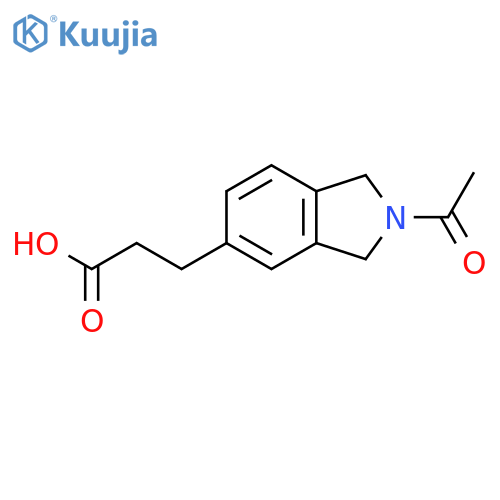 2-Acetyl-2,3-dihydro-1H-isoindole-5-propanoic acid structure