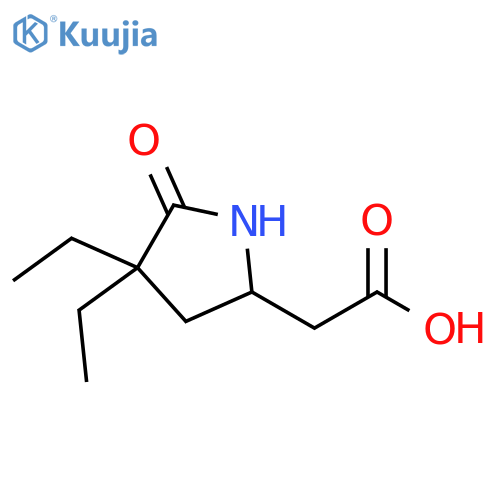 4,4-Diethyl-5-oxo-2-pyrrolidineacetic acid structure
