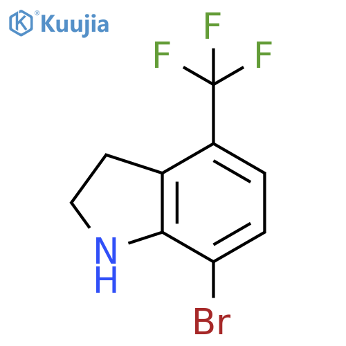 7-bromo-4-(trifluoromethyl)-2,3-dihydro-1H-indole structure