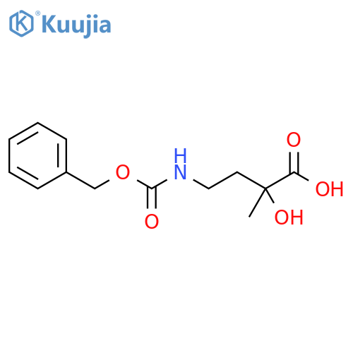 2-Hydroxy-2-methyl-4-[[(phenylmethoxy)carbonyl]amino]butanoic acid structure