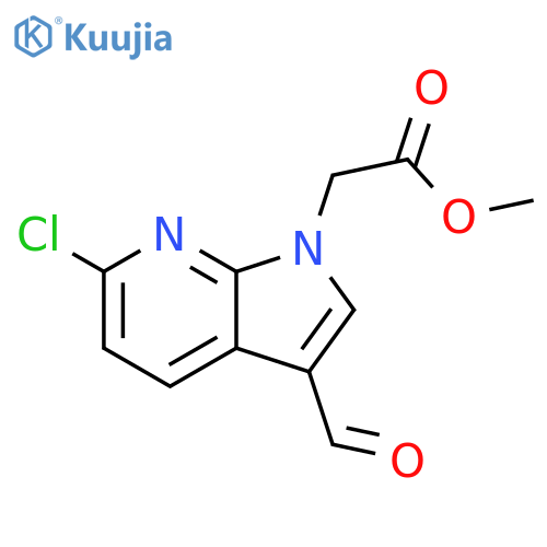 Methyl 6-chloro-3-formyl-1H-pyrrolo[2,3-b]pyridine-1-acetate structure