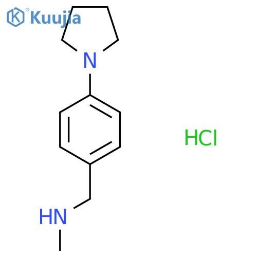 Methyl({[4-(pyrrolidin-1-yl)phenyl]methyl})amine hydrochloride structure