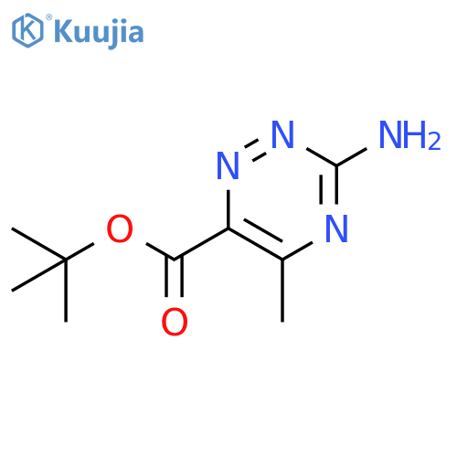 1,1-Dimethylethyl 3-amino-5-methyl-1,2,4-triazine-6-carboxylate structure
