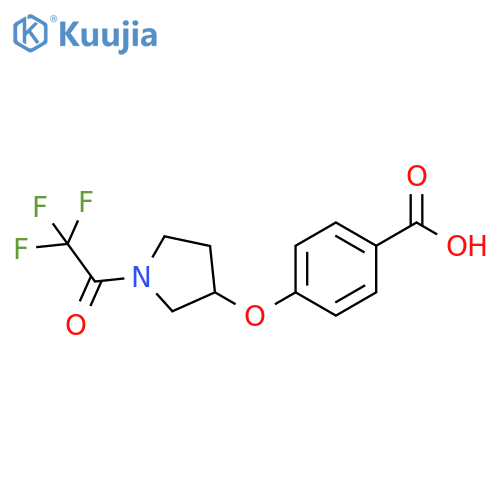 4-[[1-(2,2,2-Trifluoroacetyl)-3-pyrrolidinyl]oxy]benzoic acid structure