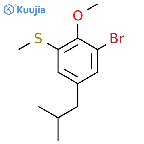 (3-Bromo-5-isobutyl-2-methoxyphenyl)(methyl)sulfane structure