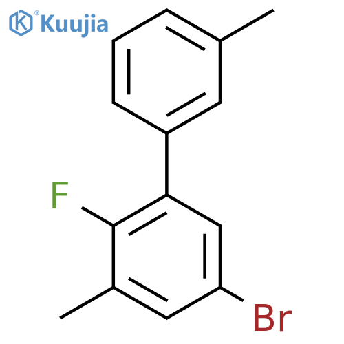 5-Bromo-2-fluoro-3,3'-dimethyl-1,1'-biphenyl structure