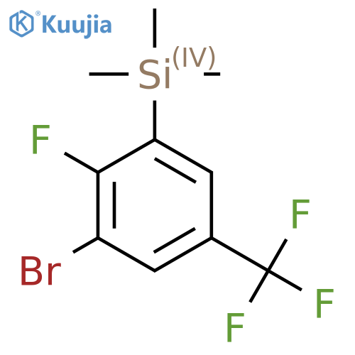 (3-Bromo-2-fluoro-5-(trifluoromethyl)phenyl)trimethylsilane structure