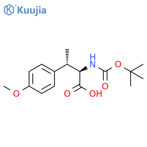 rel-(2R,3S)-2-tert-Butoxycarbonylamino-3-(4-methoxy-phenyl)-butyric acid structure