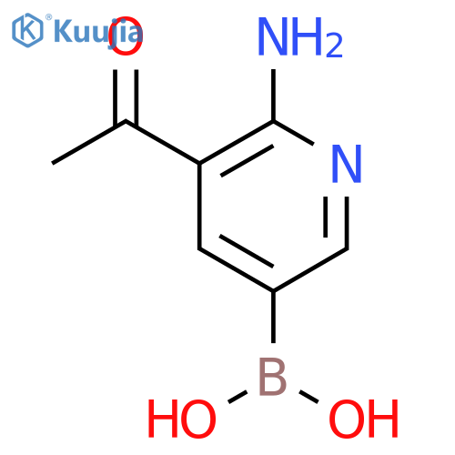 Boronic acid, B-(5-acetyl-6-amino-3-pyridinyl)- structure