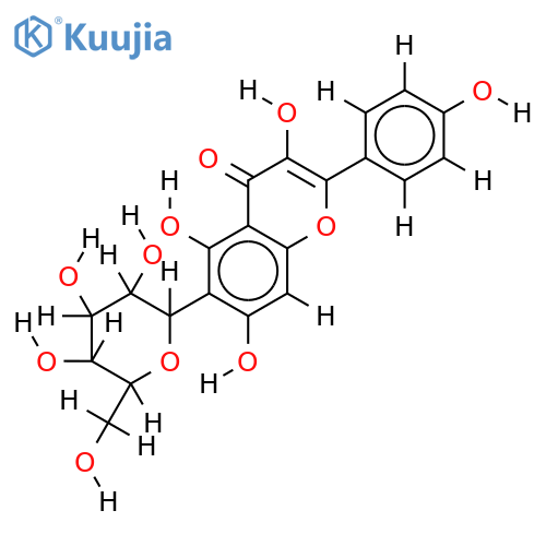 6-(C-beta-D-Glucopyranosyl)-kaempferol structure