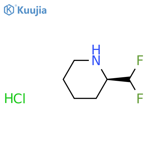 (R)-2-(Difluoromethyl)piperidine hcl structure
