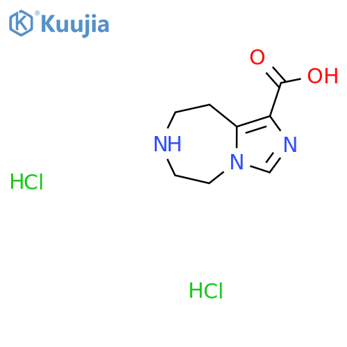 5H,6H,7H,8H,9H-imidazo[1,5-d][1,4]diazepine-1-carboxylic acid dihydrochloride structure