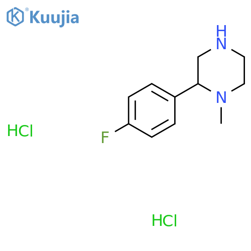 2-(4-Fluorophenyl)-1-methylpiperazine dihydrochloride structure