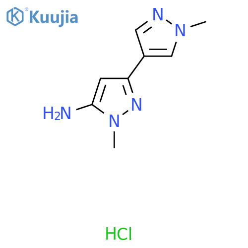 1,1'-dimethyl-1H,1'H-[3,4'-bipyrazol]-5-amine hydrochloride structure