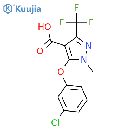 5-(3-Chlorophenoxy)-1-methyl-3-(trifluoromethyl)-1H-pyrazole-4-carboxylic Acid structure