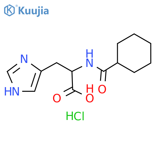 2-(Cyclohexanecarboxamido)-3-(1H-imidazol-4-yl)propanoic acid hydrochloride structure