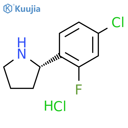 (S)-2-(4-Chloro-2-fluorophenyl)pyrrolidine hydrochloride structure