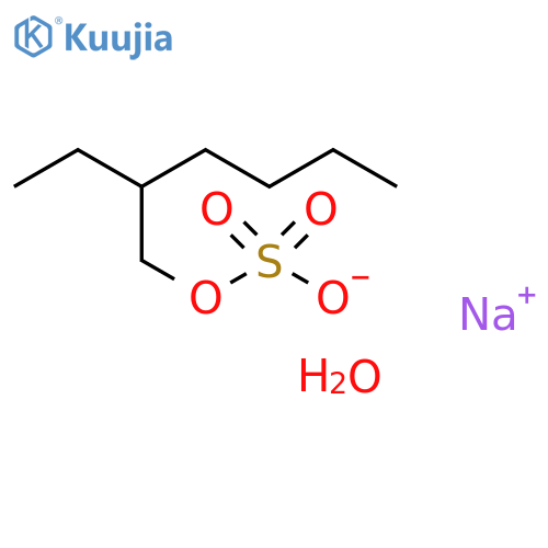 Sodium 2-ethylhexyl sulfate hydrate structure