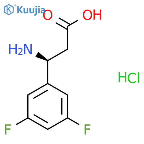 (S)-3-Amino-3-(3,5-difluorophenyl)propanoic acid hydrochloride structure