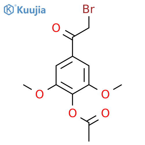4-(2-bromoacetyl)-2,6-dimethoxyphenyl acetate structure