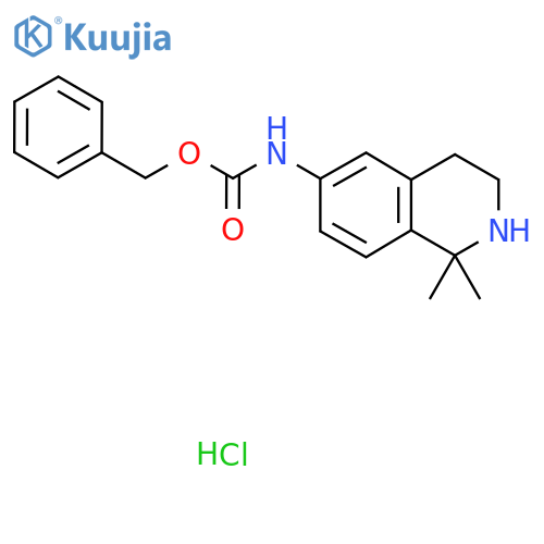 Benzyl N-(1,1-dimethyl-3,4-dihydro-2H-isoquinolin-6-YL)carbamate hydrochloride structure