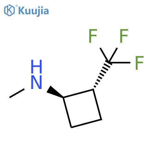 (1R,2R)-N-Methyl-2-(trifluoromethyl)cyclobutanamine structure