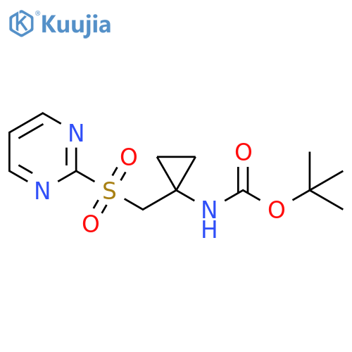 Carbamic acid, N-[1-[(2-pyrimidinylsulfonyl)methyl]cyclopropyl]-, 1,1-dimethylethyl ester structure