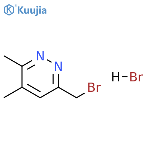 Pyridazine, 6-(bromomethyl)-3,4-dimethyl-, hydrobromide (1:1) structure