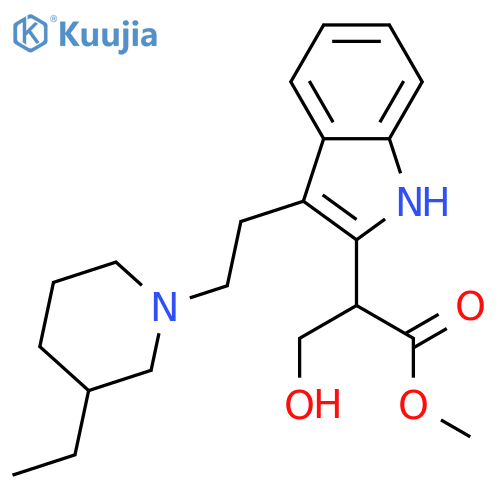 1H-Indole-2-acetic acid, 3-[2-(3-ethyl-1-piperidinyl)ethyl]-α-(hydroxymethyl)-, methyl ester structure