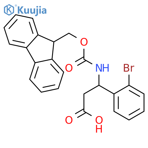 Benzenepropanoic acid,2-bromo-b-[[(9H-fluoren-9-ylmethoxy)carbonyl]amino]- structure