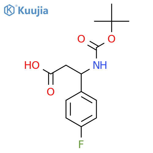 3-(tert-Butoxycarbonyl)amino-3-(4-fluorophenyl)propanoic Acid structure