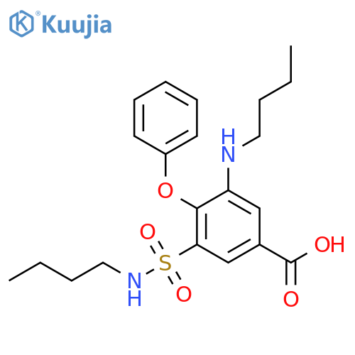 Benzoic acid, 3-(butylamino)-5-[(butylamino)sulfonyl]-4-phenoxy- structure
