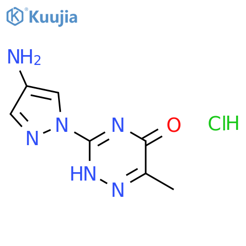 1,2,4-Triazin-5(2H)-one,3-(4-amino-1H-pyrazol-1-yl)-6-methyl-, hydrochloride (1:?) structure