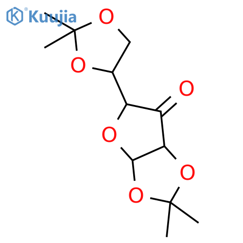 (3aR,5R,6aS)-5-[(4R)-2,2-dimethyl-1,3-dioxolan-4-yl]-2,2-dimethyl-tetrahydro-2H-furo[2,3-d][1,3]dioxol-6-one structure