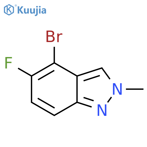 4-Bromo-5-fluoro-2-methyl-indazole structure