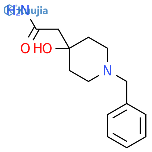 2-(1-Benzyl-4-hydroxypiperidin-4-yl)acetamide structure