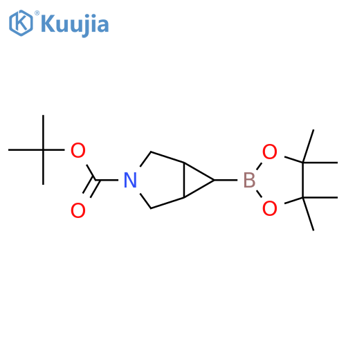 tert-butyl 6-(4,4,5,5-tetramethyl-1,3,2-dioxaborolan-2-yl)-3-azabicyclo[3.1.0]hexane-3-carboxylate structure